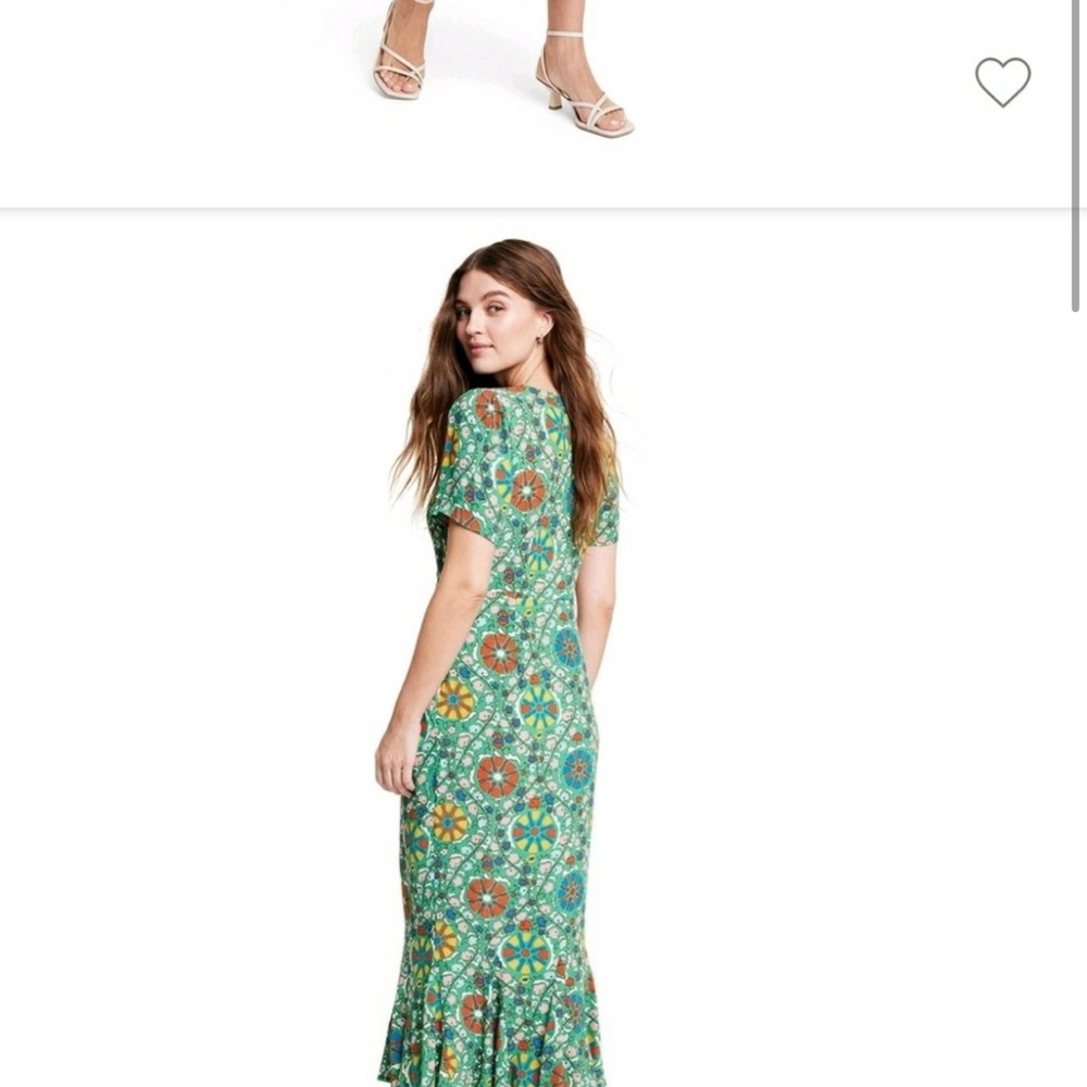 RHODE x Target Women's Zinnia Floral Print Short Sleeve Midi Dress size 8 new - Picture 2 of 2